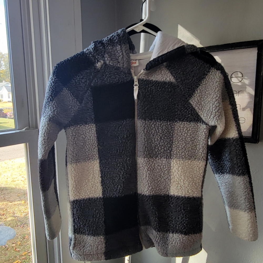 Cat & jack sherpa Buffalo check jacket